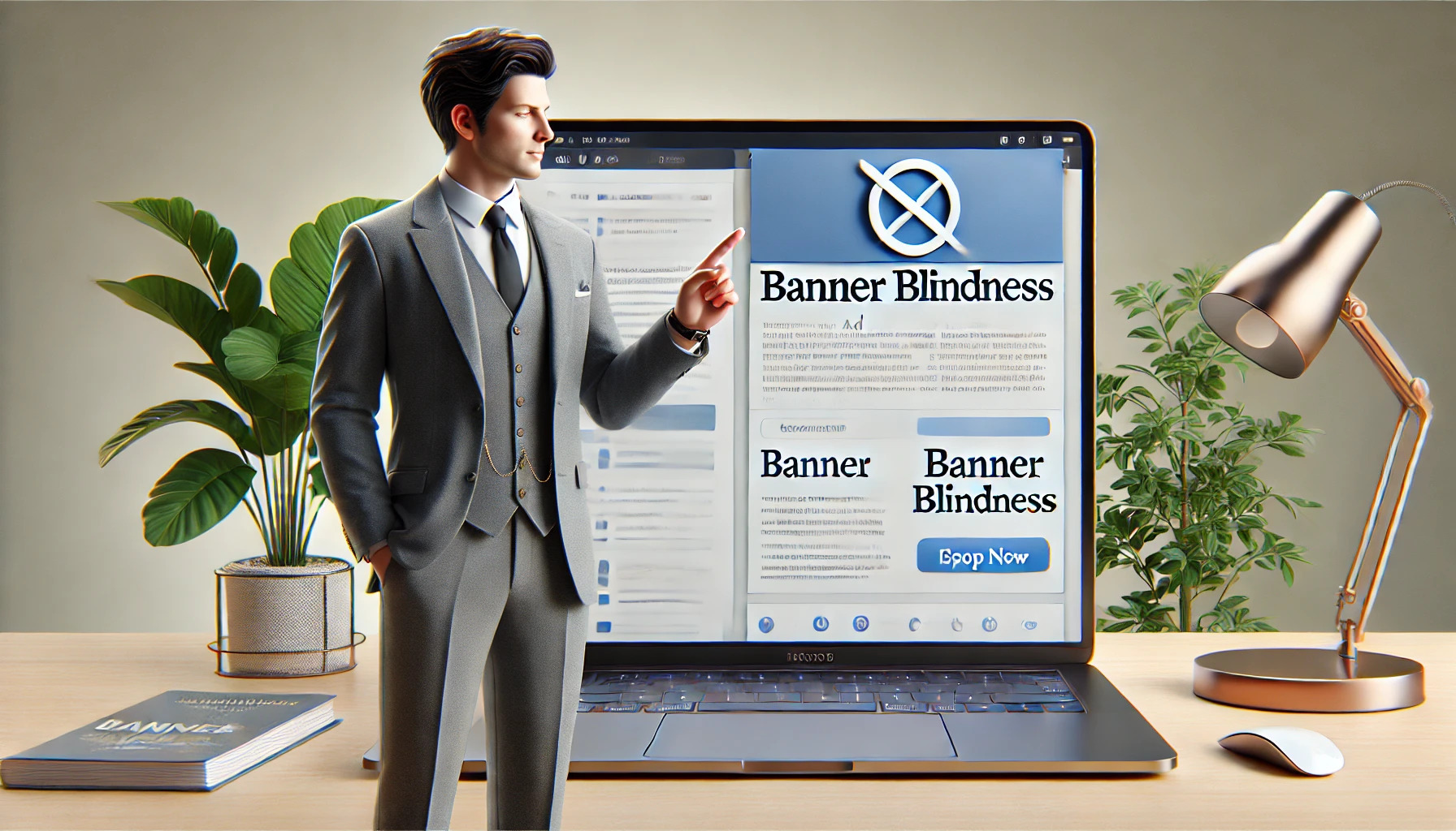 Users develop banner blindness when exposed to repetitive ads.